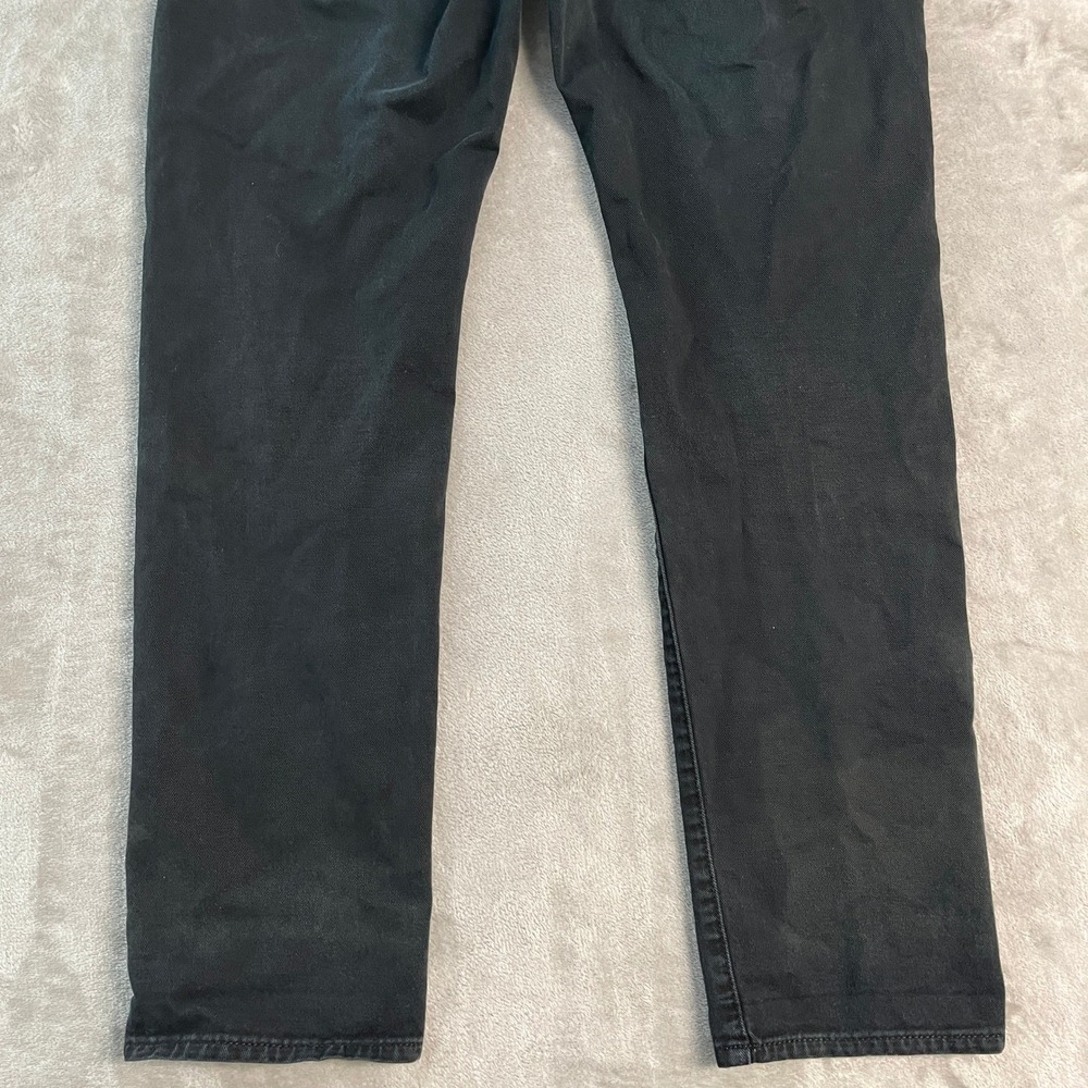 American Eagle Core Flex Slim Straight Black Jeans Mens 32x32 (34x30) Distressed - Picture 14 of 16